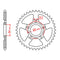 MTX 242 Steel Rear Sprocket #428