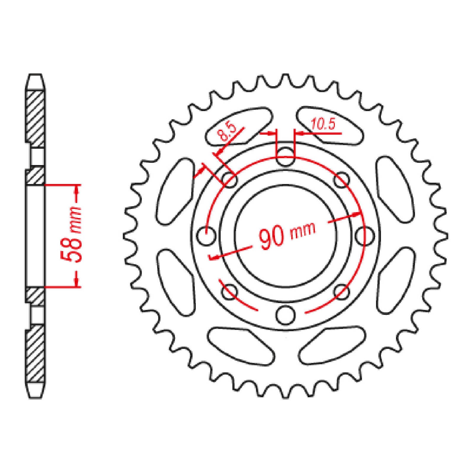 MTX 269 Steel Rear Sprocket #428