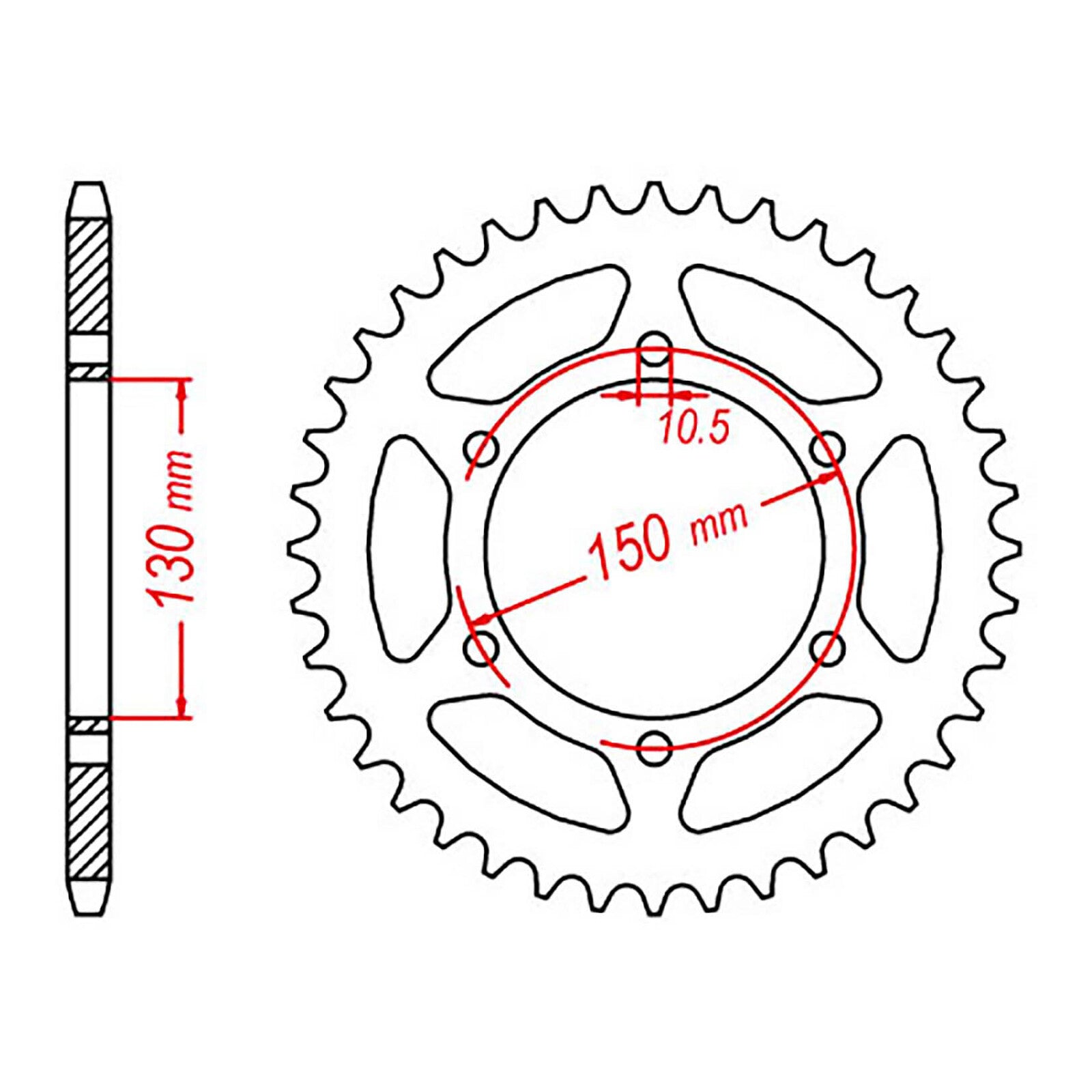 MTX 305 Steel Rear Sprocket #520