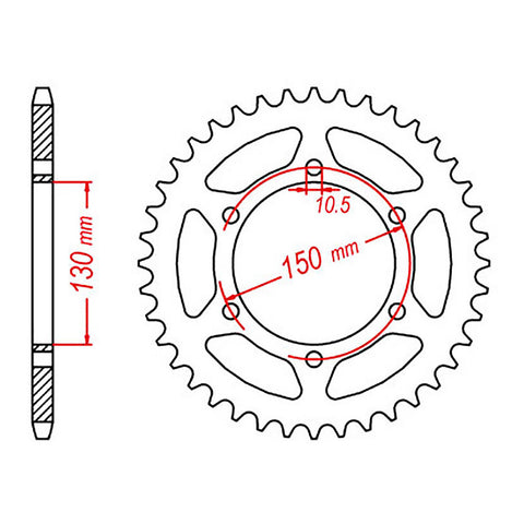 MTX 305 Steel Rear Sprocket #520