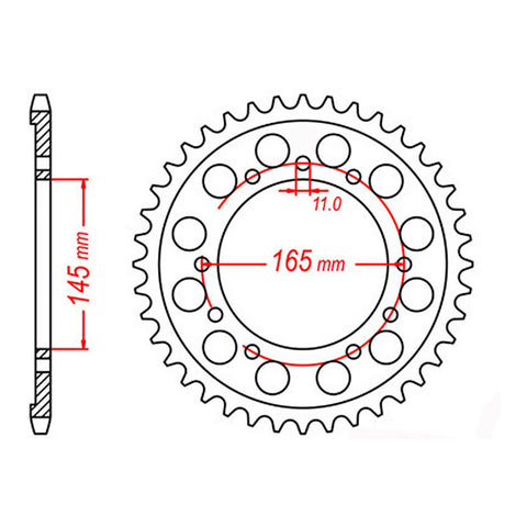 MTX 298 Steel Rear Sprocket #530