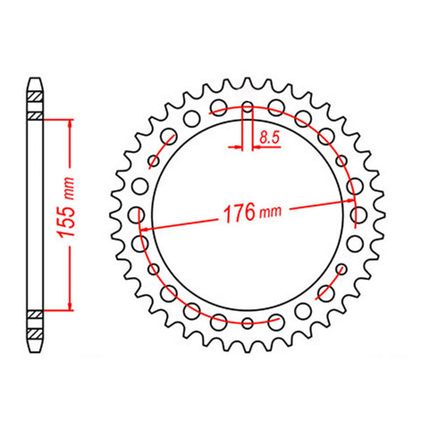 MTX 2011 Steel Rear Sprocket #530