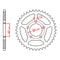 Sprocket Rear MTX 40T KTM 50 #415
