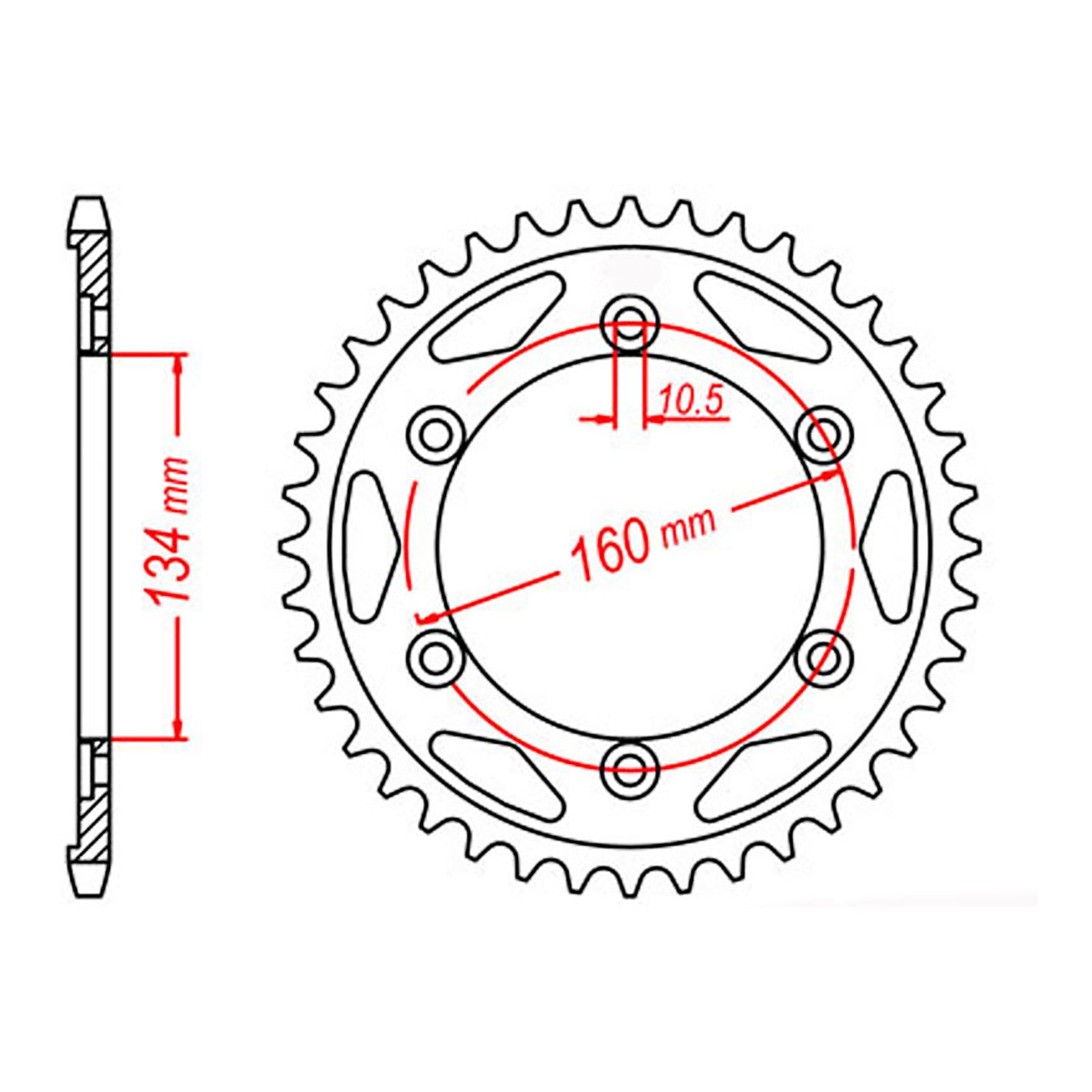 MTX 1306 Steel Rear Sprocket #530