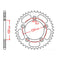 MTX 744 Steel Rear Sprocket #525