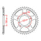 MTX 713 Steel Rear Sprocket #525