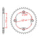 MTX 1760 Steel Rear Sprocket #520