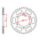 MTX 1844 Steel Rear Sprocket #428