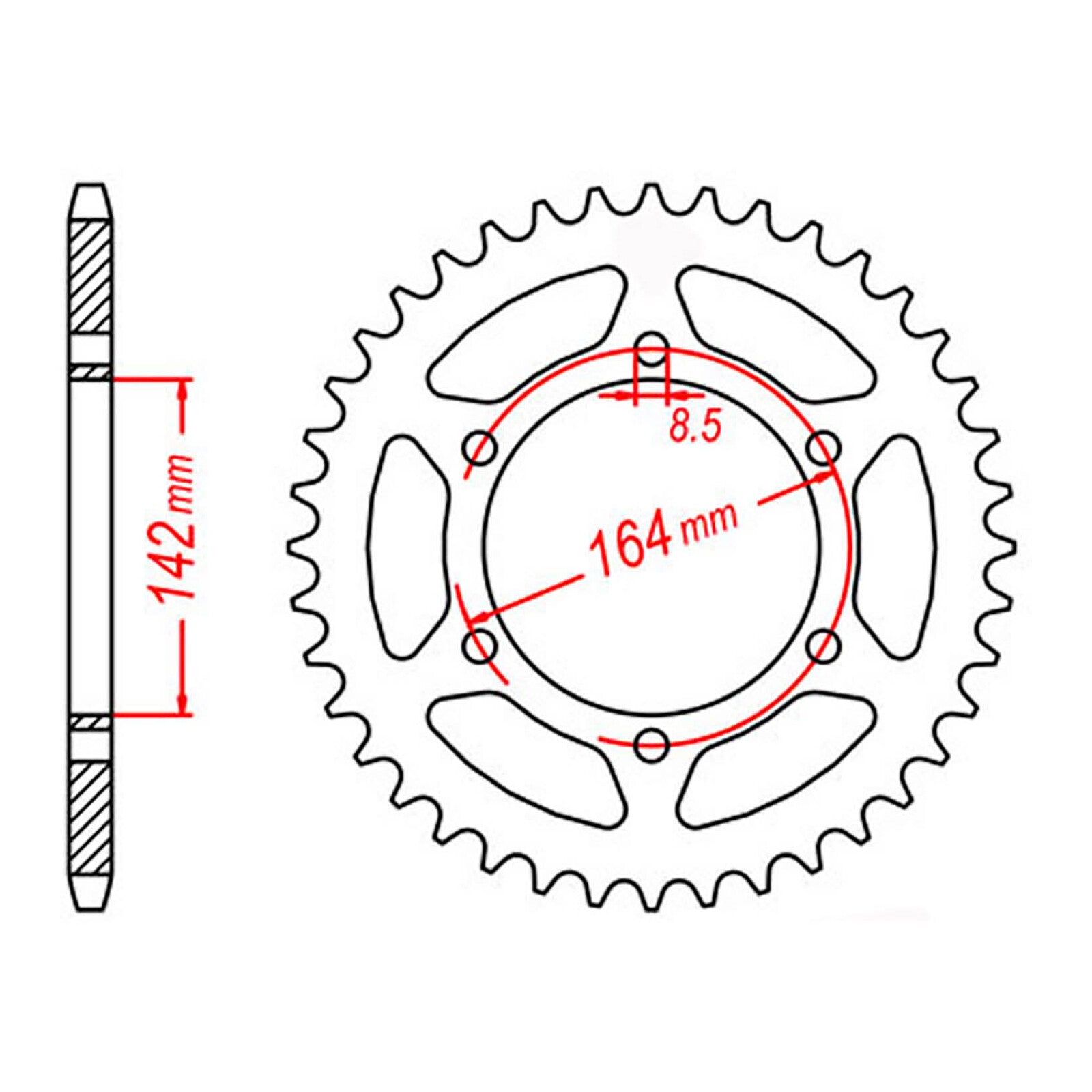 MTX 1068 Steel Rear Sprocket #520