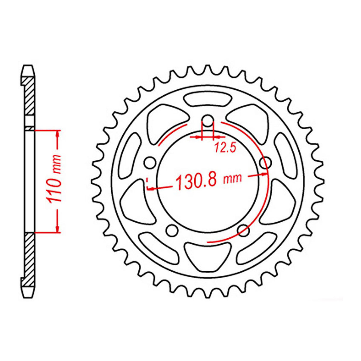 MTX 007 Steel Rear Sprocket #525