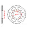 MTX 473 Steel Rear Sprocket #520