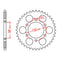 MTX 483 Steel Rear Sprocket #630