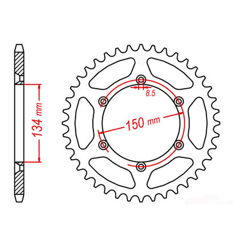 MTX 460 Steel Rear Sprocket #520