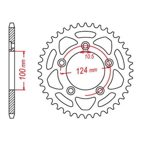 MTX 746 Steel Rear Sprocket #520