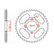 MTX 810 Steel Rear Sprocket #428