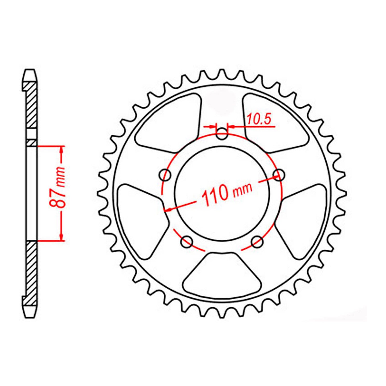 MTX 829 Steel Rear Sprocket #530