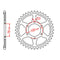 MTX 816 (2) Steel Rear Sprocket #530