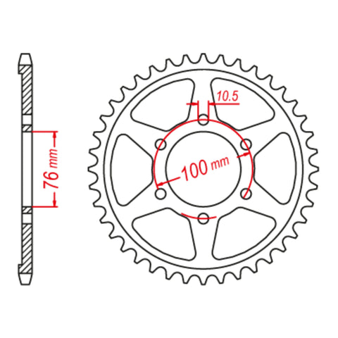 MTX 816 (2) Steel Rear Sprocket #530