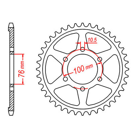 MTX 816 (2) Steel Rear Sprocket #530