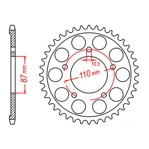 MTX 807 Steel Rear Sprocket #525