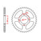 MTX 832 (2) Steel Rear Sprocket #420
