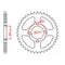MTX 833 Steel Rear Sprocket #428