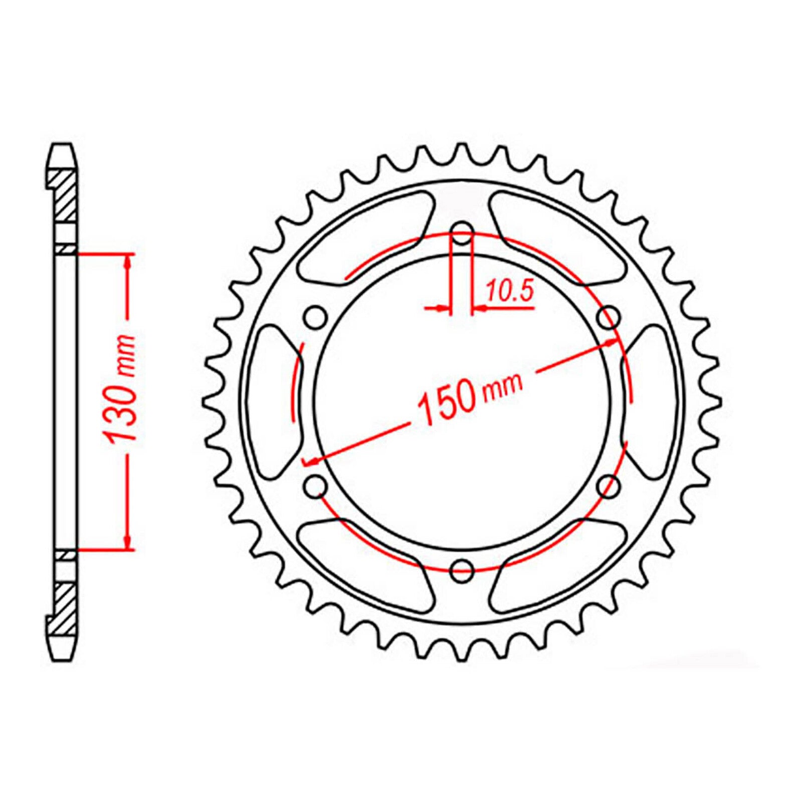 MTX 859 Steel Rear Sprocket #530