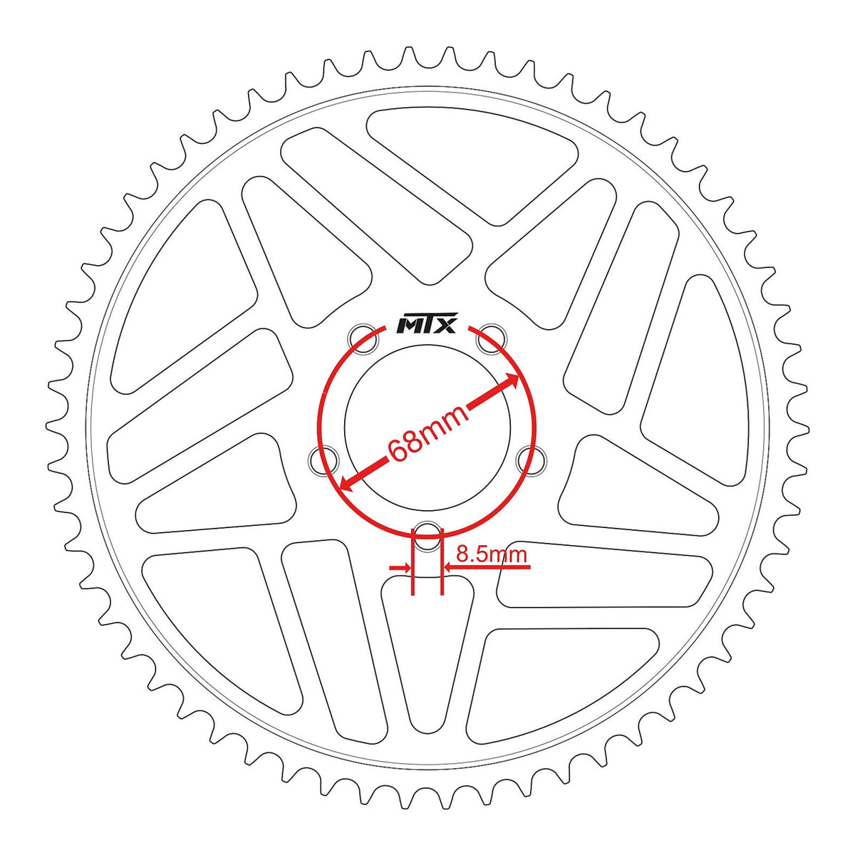 MTX Steel Sur-Ron Rear Sprocket #420 (58T)