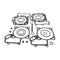 Vertex Top End Gasket Set Kawasaki
