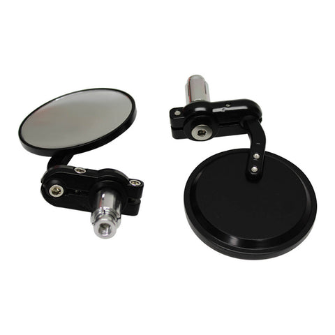Whites Handlebar Bar End Mirrors - Black (Pair)