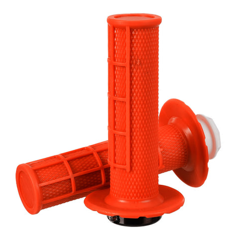 Whites Lock On Grips - Half Waffle - Orange (with 6 Cams)