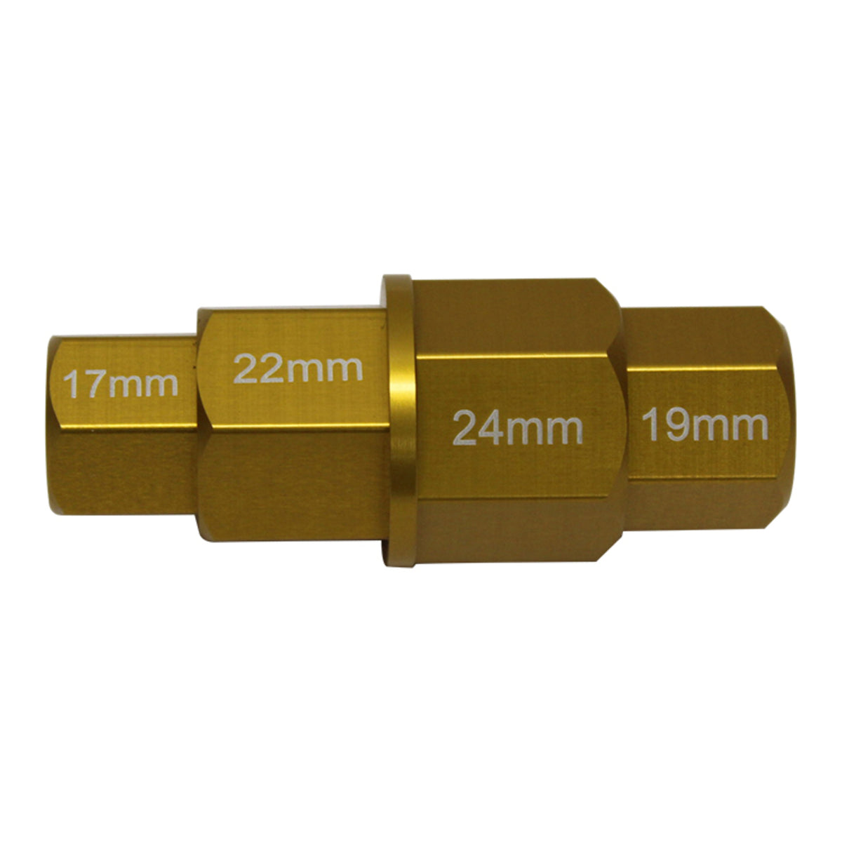 WHITES 4 IN 1 HEX AXLE TOOL ALU GOLD - 17/19/22/24mm