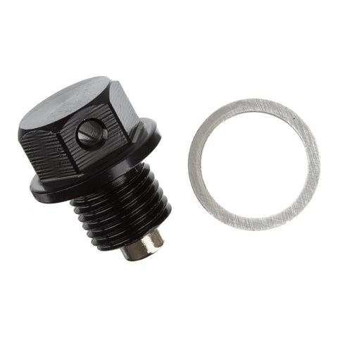 Whites Magnetic Sump Plug M12 x 10 x 1.25 - Black