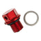 Whites Magnetic Sump Plug M12 x 12 x 1.25 - Red