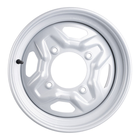Whites ATV/UTV Steel Rim 14x8 Polaris Rear 4/156 +63.5 - Silver