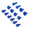 Zeta Aluminum Bolt Set Plastics Suzuki DRZ400S/SM 14 pcs - Blue