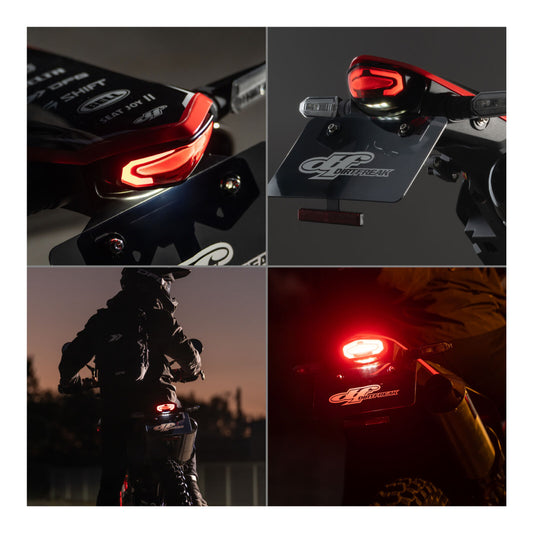 Zeta LED Line Tail Light Holder Kit - Red Lens - Honda CRF450L (-19-), CRF450RL
