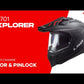 LS2 MX701 Explorer Carbon Frontier Helmet - Titanium / Red